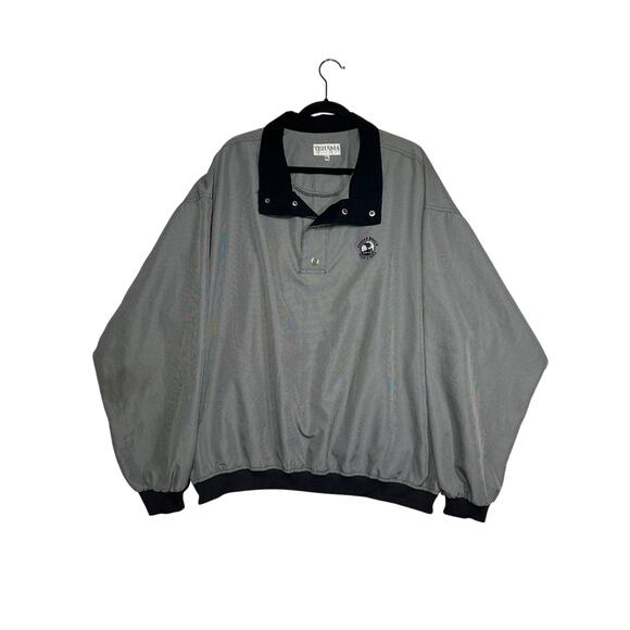 Tehama Men's Golf Windbreaker Pullover Jacket Pebble Beach Gray Houndstooth XXL - Picture 1 of 12